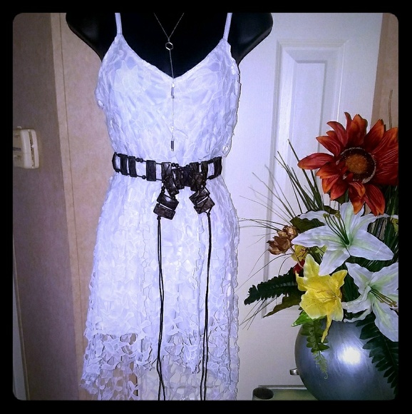 NWOT Handmade Lace Mini Dress. - Picture 1 of 6